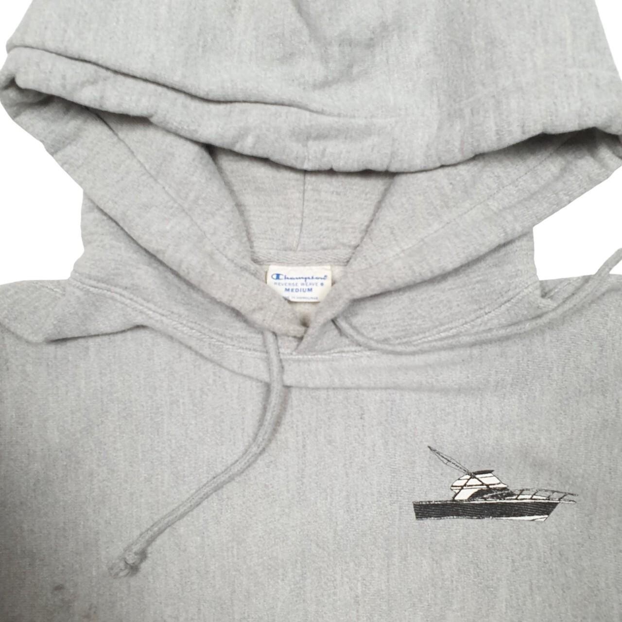 CHAMPION Hoodie Reverse Weave Fisherking Cotton Jumper Sweatshirt Mens M image 2