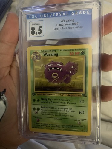 Weezing (1st Edition) graded CGC 8.5 for sale on eBay