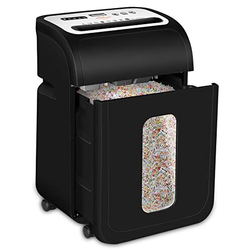 Paper Shredder for Home Office,14-Sheet 60-Mins Micro Cut Shredder with US Pa...-image