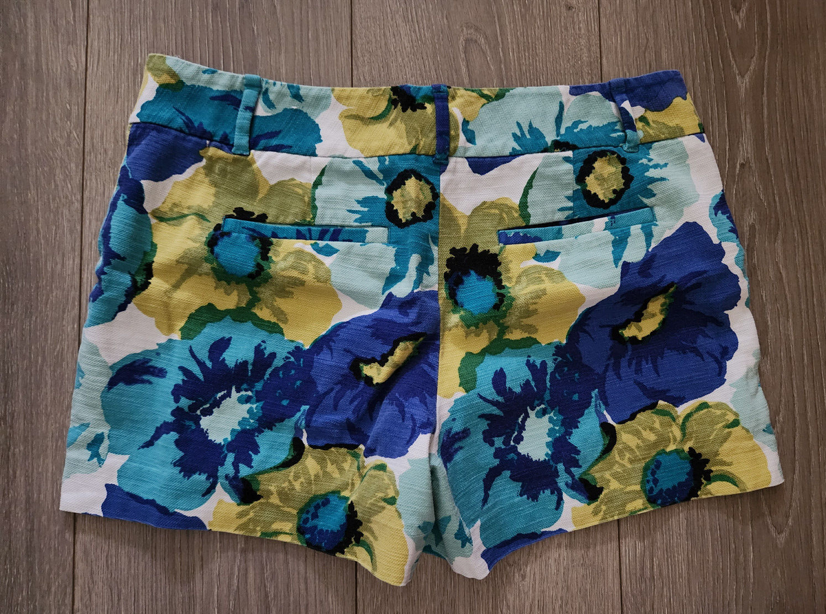 Short Ann Taylor Loft - Floral Jacquard Riviera - Taille 0 (femme) - Neuf Sans étiquette