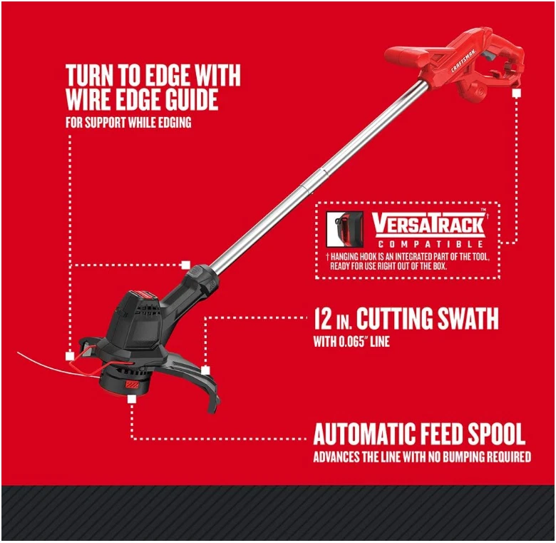 CRAFTSMAN 3.5 AMP 12" Straight Shaft Corded Electric Edging String Trimmer NEW! - Image 2 of 4