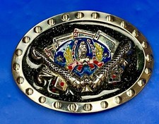 Four Aces Poker Cards Dice Lucky Horseshoe Gambling Casino Small Belt Buckle