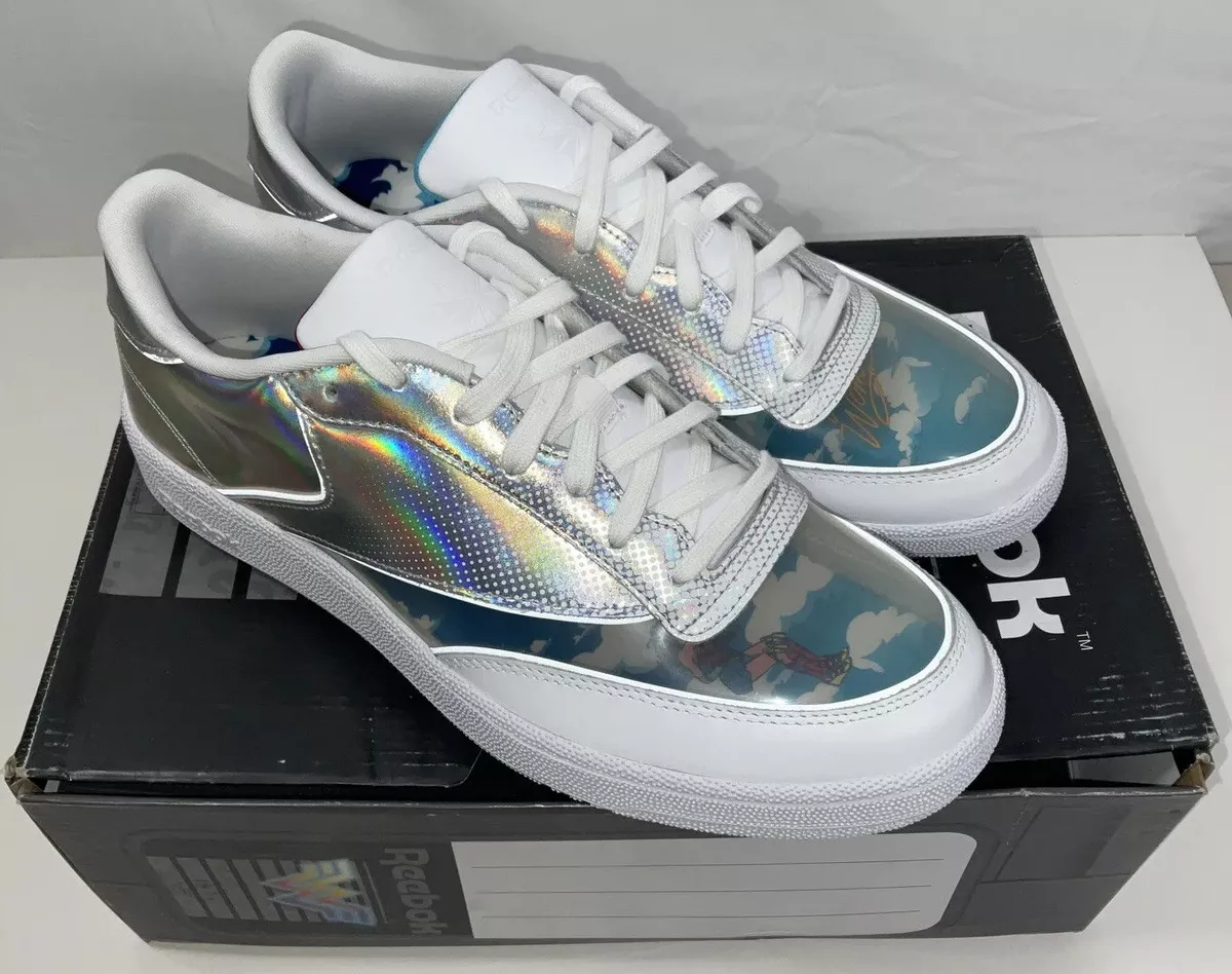 Reebok club c mens silver on sale