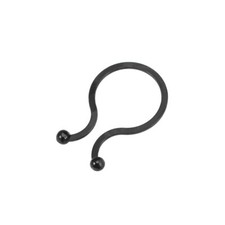 Twist Lock Cable Wire Ties Nylon U Shape Save Place 18mm Dia Black 50pcs