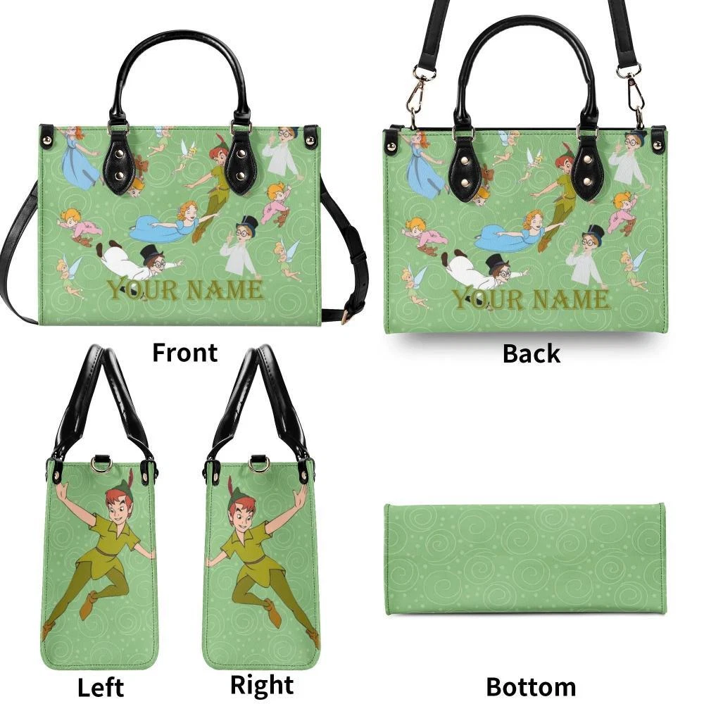Personalized Peter Pan New Version-Luxury Women PU Leather Handbag, Gift for