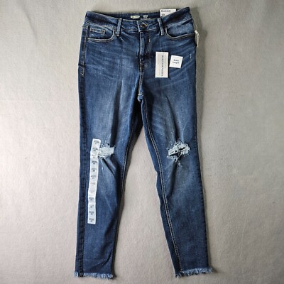 Old Navy Jeans Womens Size 10 Blue Rockstar Secret Slim Pockets Super Skinny