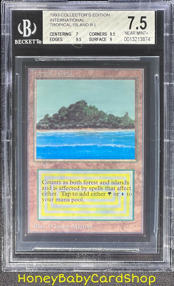 MTG International Edition (IE) 1993 Tropical Island BGS 7.5 NM+