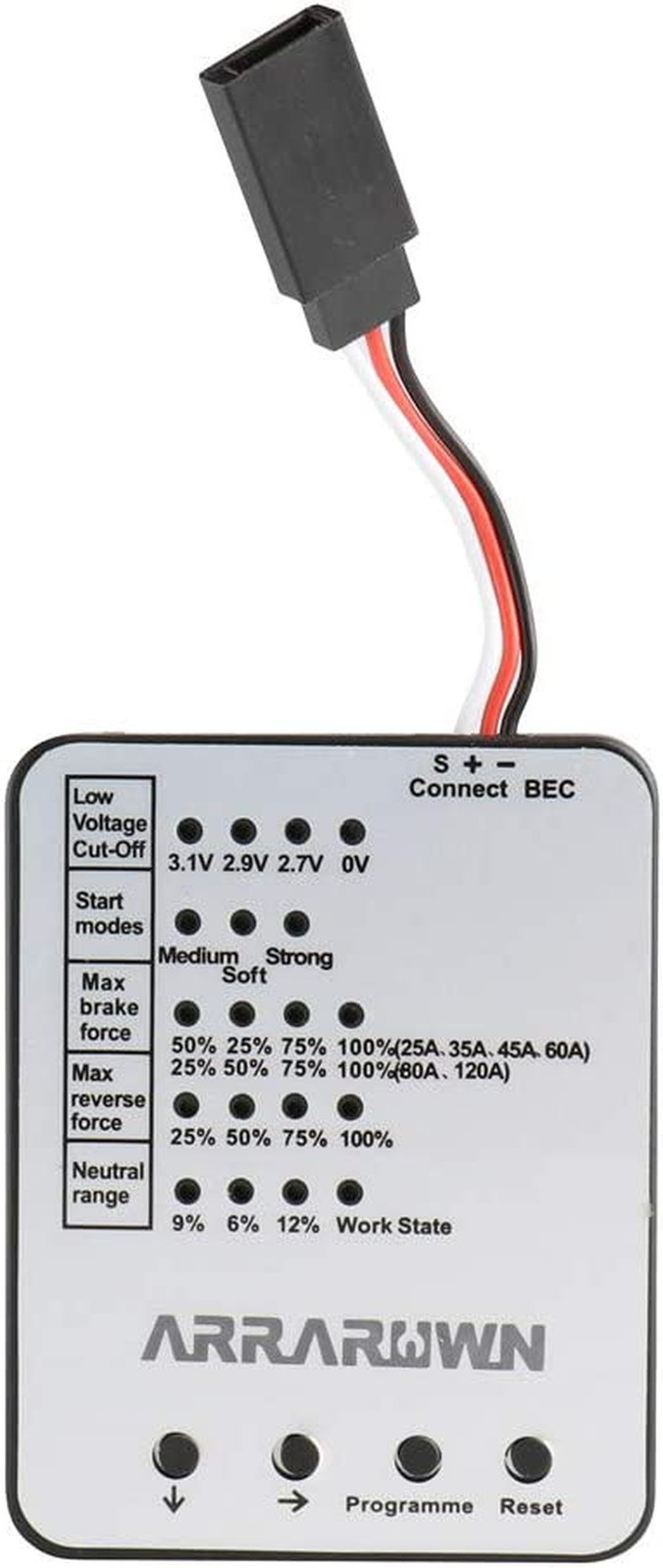 D Rc Car Electronic Speed Controller Programmer Led