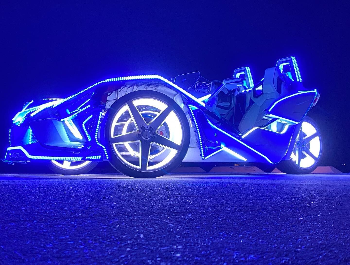 3PCS 15.5" Bluetooth Dual Row RGB MultiColor for Polaris Slingshot