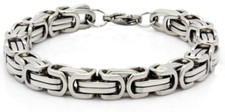Bracelet 6mm Square Byzantine Link Stainless Steel Bracelet 20
