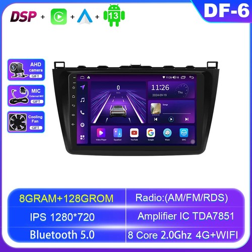 For Mazda 6 2 GH 2007-2012 Android Auto CarPlay Car Radio GPS Multimedia Player - Picture 11 of 30