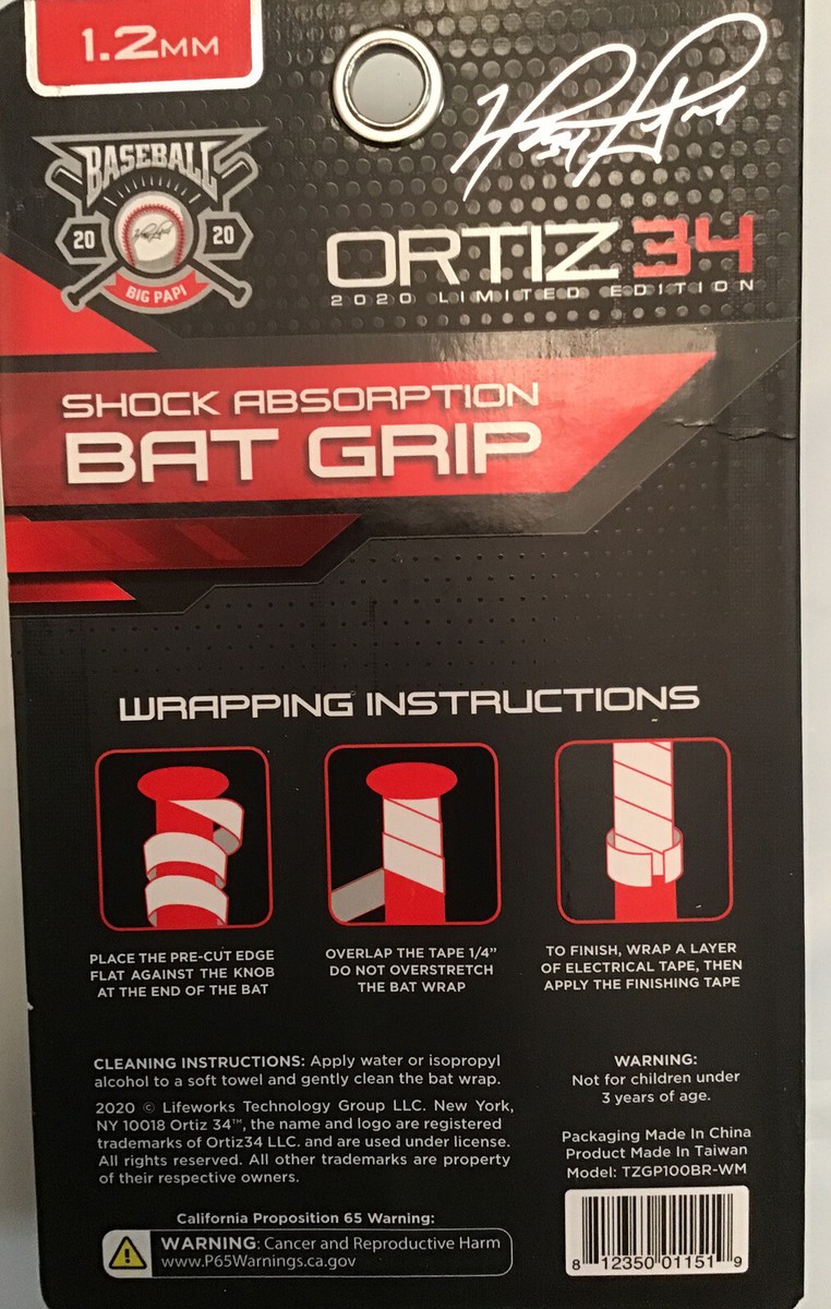 3 PK Ortiz 34 Shock Absorption Grip Graffiti 2020 Baseball
