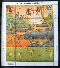 TIMBRE STAMP BIG BLOC .. SIERRA LEONE Y&T#1483-02 DINOSAURE NEUF**/MNH-MINT ~F09