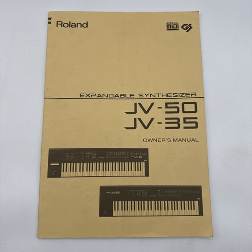 Roland JV-50 / JV-35 Synthesizer Keyboard Original Owner's Manual Book 124 pages