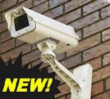 4-Large Outdoor Dummy Cameras Metal Flashing Red LED 8aa Battery Holder 12v DC