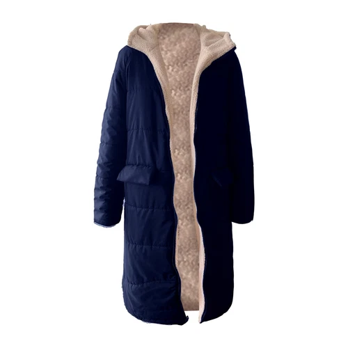 Women Winter Long Parka Quilted Knee Coat Hooded Ladies Warm Padded Jacket - Bild 13 von 45