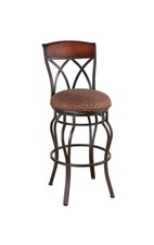 Tempo Furniture Hartford Swivel Barstool Bar Stool w/ Back (Custom-Made in USA)