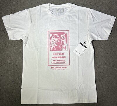 lifted anchors backstage tee white groupies only men s small new with tags