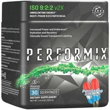 Performix ISO 9:2:2 V2x BCAA 30 Servings - DRINK ALL DAY YOU MAY **Patriot Pop**