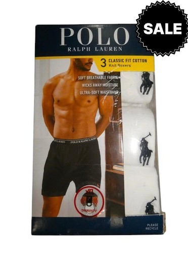 Polo Ralph Lauren Mens Classic Fit Knit Boxers White Shorts Small NWT