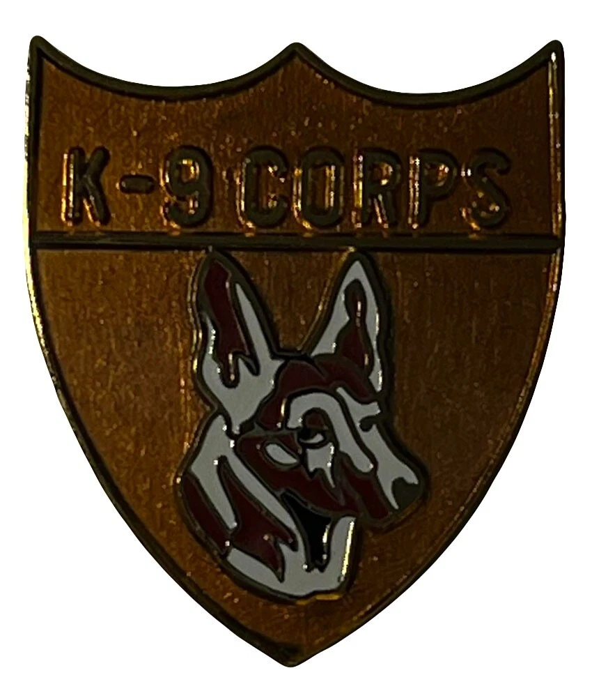 Pack of 50 K-9 Corps Shield Motorcycle Hat Cap Lapel Pin M-366