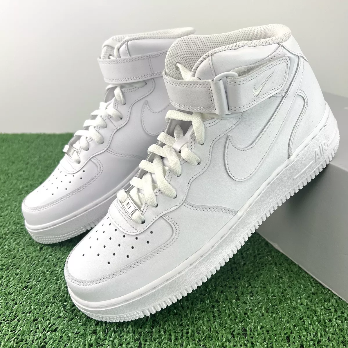 Nike Air Force 1 Mid Sneakers in Triple White