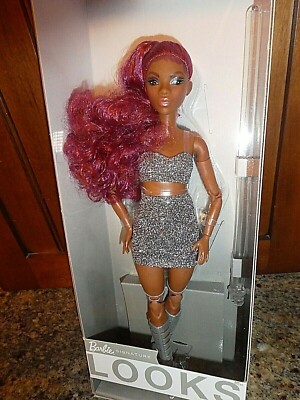 2021 BARBIE SIGNATURE THE LOOKS AFRICAN AMERICAN #7 PETITE RED HEAD ARTICULATE 