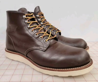 Red Wing 8134 Round Toe Chocolate Chrome Leather Boots Sz 8.5 D 