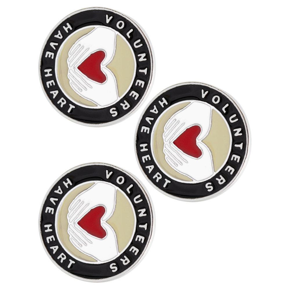 3 Pcs Volunteer Jewelry Pin Badges Brooch Mother's Day Lapel eBay