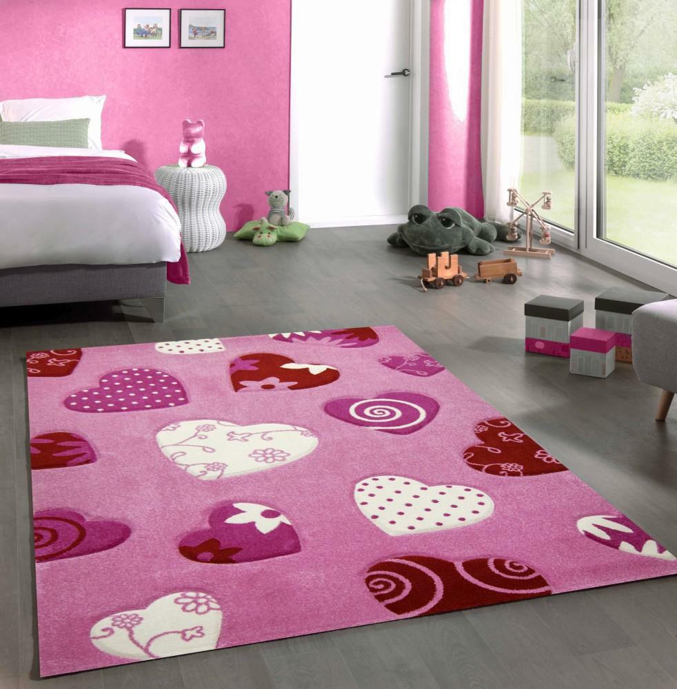 Tappeto da gioco per bambini tappeto vivaio ragazza cuore rosa rosso