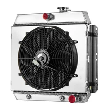 For 1949-1954 Chevy BEL AIR CAR SEDAN COUPE V8 3 Rows Radiator Shroud Fan Kits