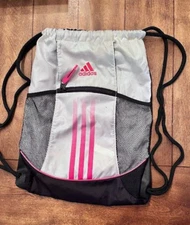 Adidas Drawstring Backpack Pink/Black/White