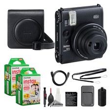 Fujifilm Instax Mini 99 Camera Black w/ Case, 40 Film Cleaning Kit