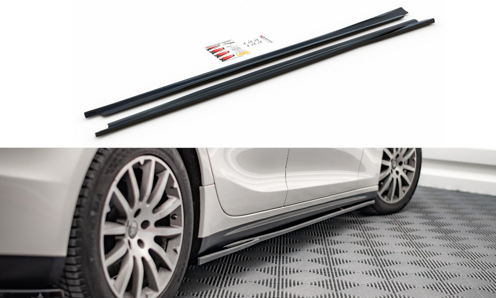 Rajouts de bas de caisse Maserati Ghibli Mk3 noir brillant look sportif ABS