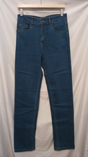 RUN & FLY JEANS Women 30L Blue Stonewash Straight Leg Hi Rise 33" Inseam