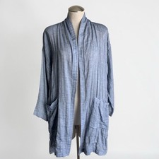 Eileen Fisher Crinkle Gauze Kimono Coat Size ...