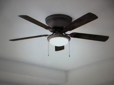 Hampton Bay Hugger 52 in. LED Indoor Brown Espresso Bronze Ceiling Fan w Light