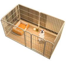 Foldable Metal Exercise Playpen for Dogs,Indoor Pet Pen Puppy Pen Dog Fence UK