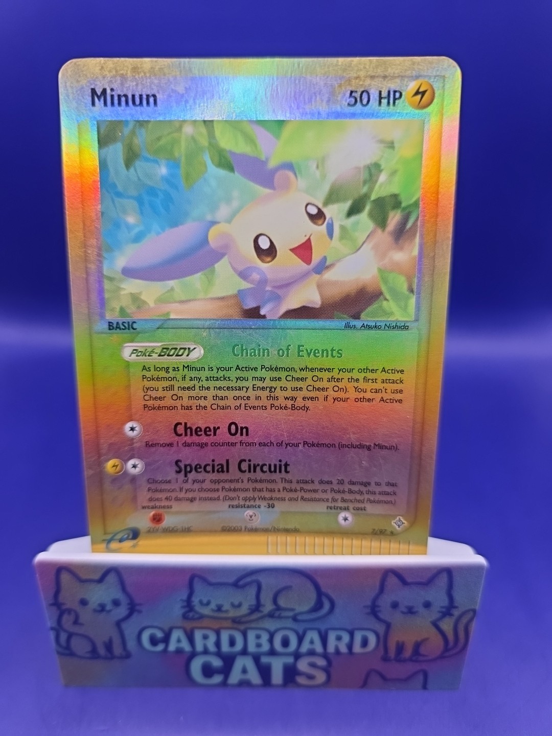 2003 Minun 7/97 Reverse Holo Rare Pokemon Card - Dragon Set