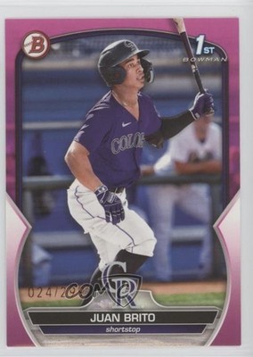 2023 Bowman Prospects Fuchsia 24/299 Juan Brito #BP-77 0jv9