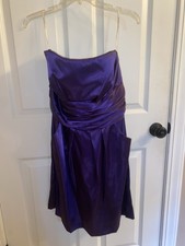 David's Bridal Purple Sleeveless Bridesmaid Dress Size 14
