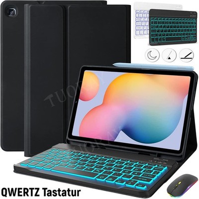 Hülle Für Samsung Galaxy Tab A9+ S10 FE S9 S8 S7 S6 Lite Beleuchtete Tastatur
