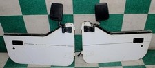 Worn 92 Wrangler Yj White Painted Driver Passenger Half Door Pair 2x Oem Oe