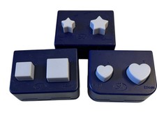 Creative Memories Double Large Square, Start and Heart Shaped Paper Punch Set