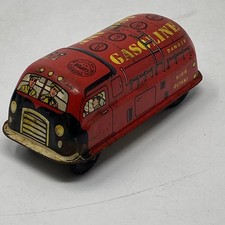 Vintage Japanese Tin Friction Bus Gasoline Car Needs Work