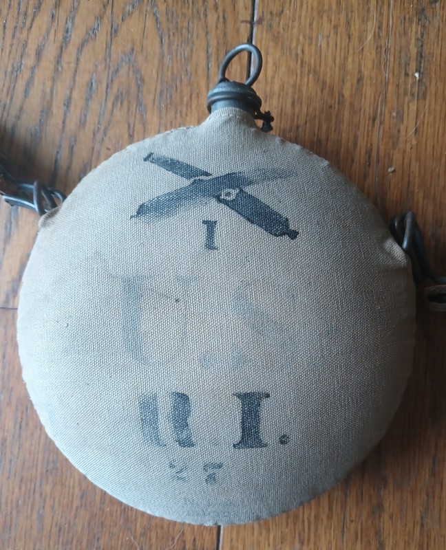 SPAN-AM WAR / INDIAN WARS UNIT MARKED US ARMY M1878 CANTEEN W/ LEATHER STRAP 