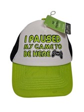 AMSCON Cap Snapback Boy's Hat "I PAUSED MY GAME TO BE HERE" Youth Hat NWT
