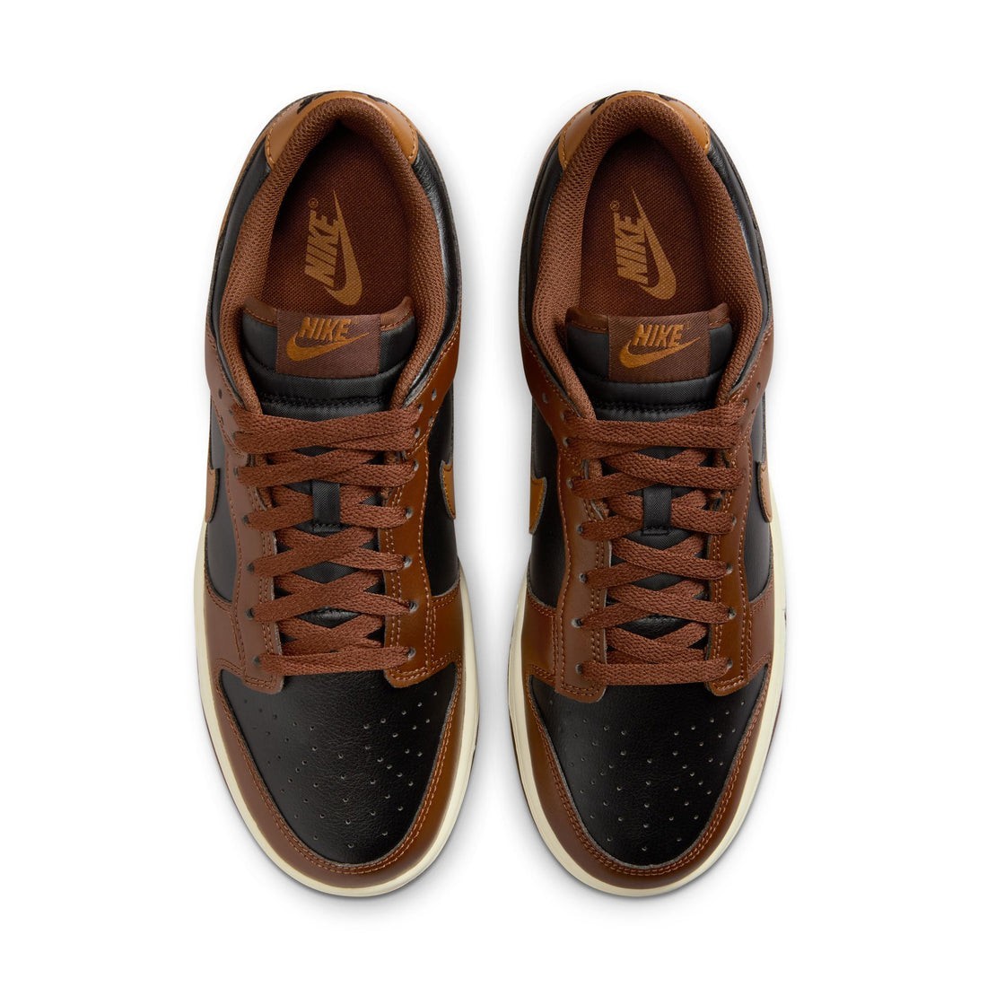 Size 15 Nike Dunk Low Black & Cacao Wow Tan Lifestyle Shoes NEW