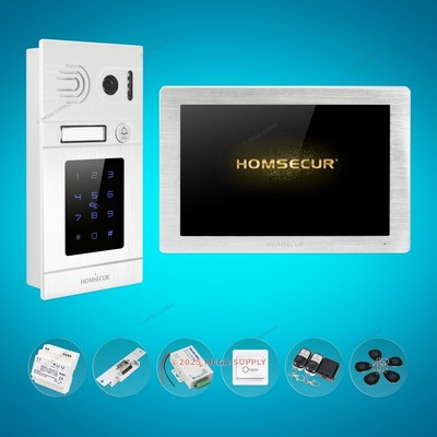 HOMSECUR 7'' HD Video Türklingel Anruf Türsprechanlage RFID Überwachung Aufnahme