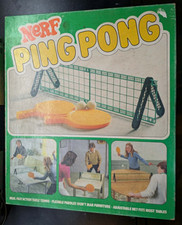 1987 Parker Brothers NERF Ping Pong Table Tennis | Original Box/Paddles/Balls